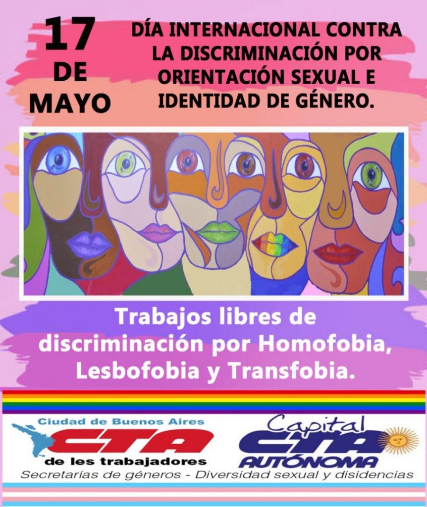 Día Internacional Contra La Discriminación Por Orientación Sexual E Identidad De Género Cta Ciudad 7280